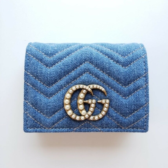 gucci denim wallet